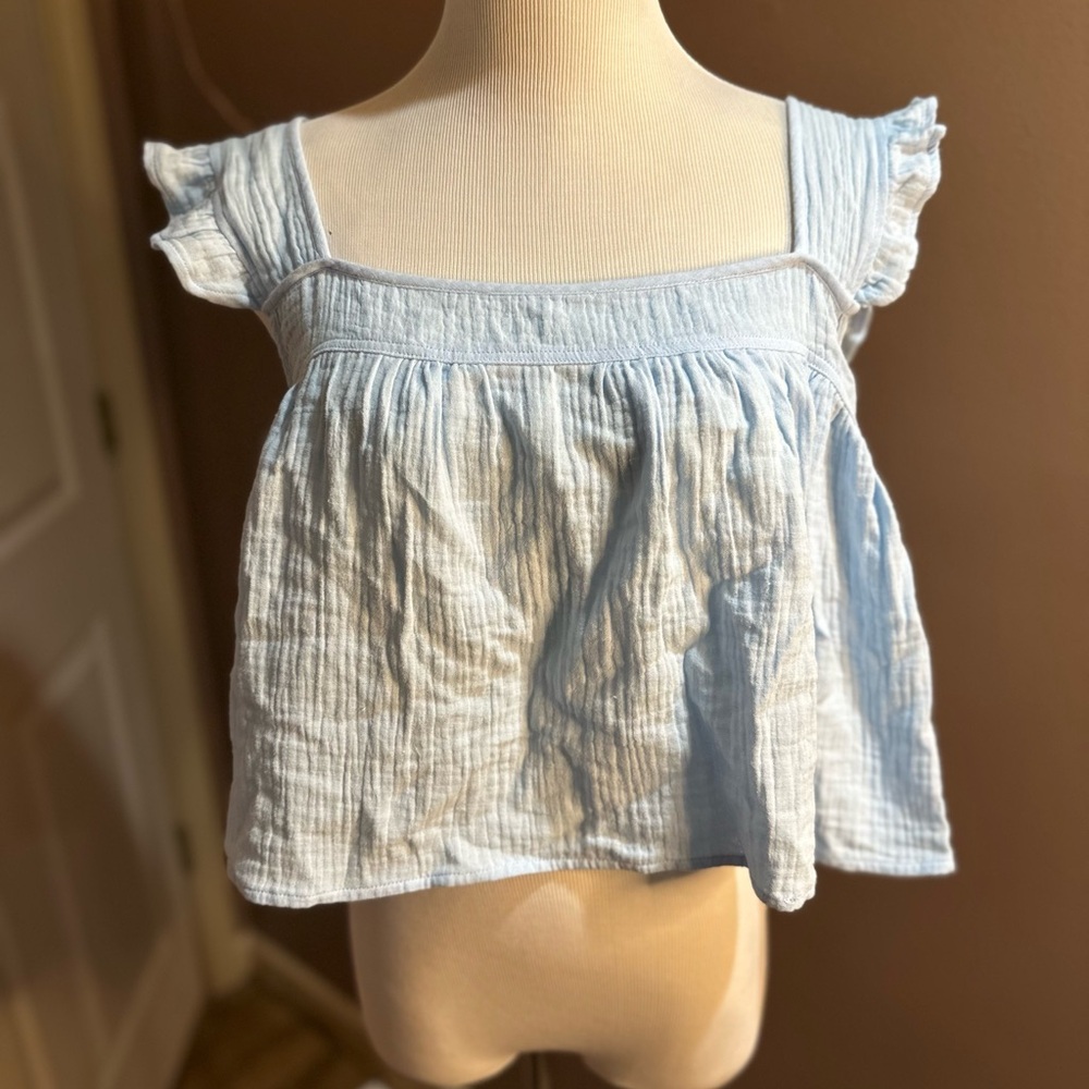 Hyfve Blue Kids Ruffle Top